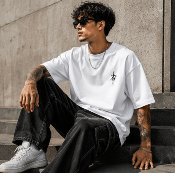 Zoro Oversized Anime T-Shirt | One Piece Streetwear Terry Cotton Tee